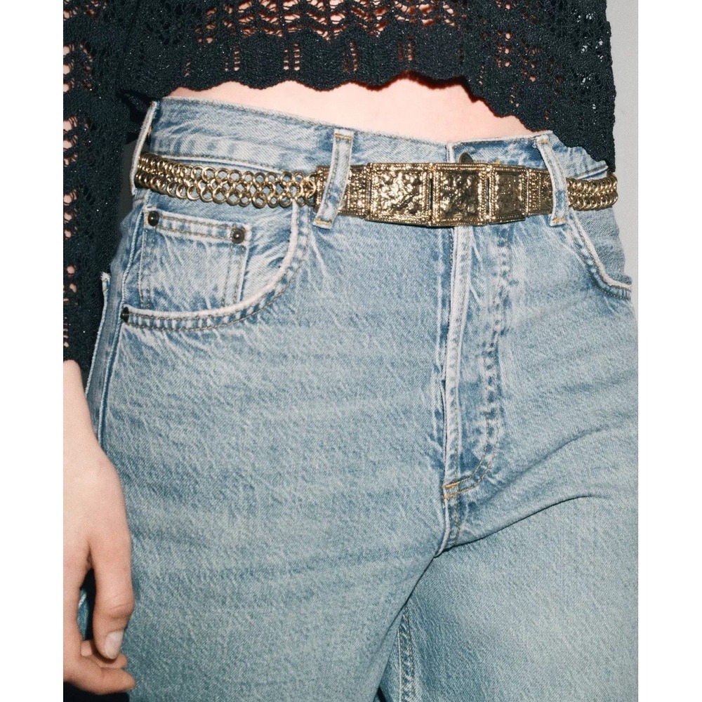 Zara Metal Gold Chain Medallion Bohemian Belt Festival Fairy Small Medium
